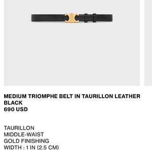 Celine medium Triomphe belt size 85